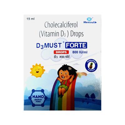 D3 MUST FORTE PINEAPPLE FLAVOUR Drops 15ml - Supplements-Vit