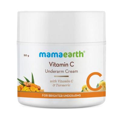 Mamaearth Vitamin C Underarm Cream with Vitamin C & Turmeric for Brighter Underarms 50 gm - Scrubs & Exfoliants