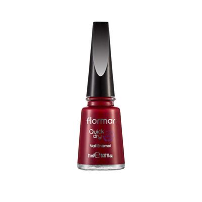 Flormar Quick Dry Nail Enamel QD06 Fiery Red 11 ml - Nail Polish