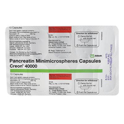 Creon 40000 Capsule 10'S - Digestion-Dig