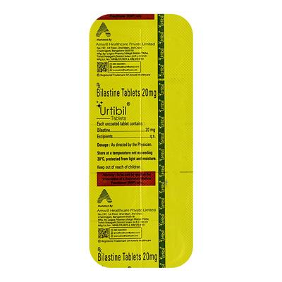 URTIBIL 20mg Tablet 10's - Allergies-Ant