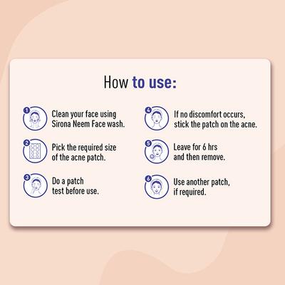 Sirona Acne Pimple Patch For Face (72 patches) - 2 Sizes, Invisible, Concealable, Waterproof Patches, Hydrocolloid & Salycylic Acid, Absorbs Acne Pus, Flattens Pimple for All Skin Types 1's - Sheet Masks