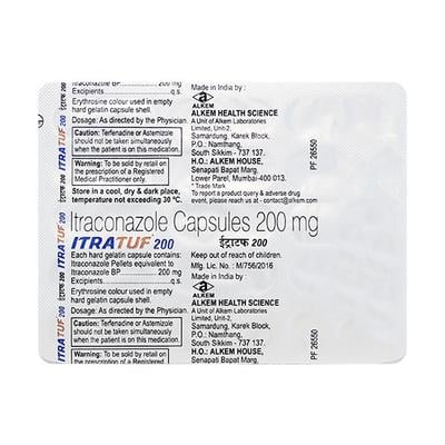 ITRATUF 200 Capsule 15's - Fungal Infections-Anf