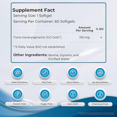 Wellness Extract GG Essential Geranylgeraniol 150mg Softgel 60's - Vital Health