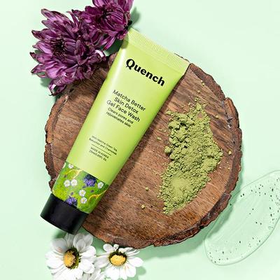 Quench Botanics Matcha Green Tea Face Wash Detoxifies and Purifies Skin for Oil & Acne Control 25 ml - Scrubs & Exfoliants