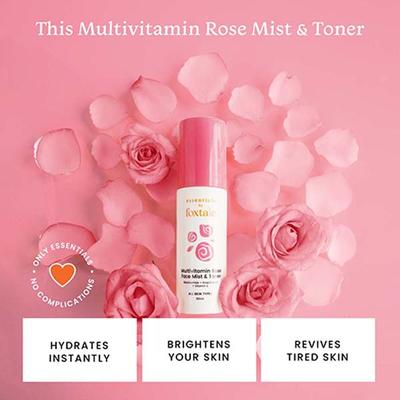 Foxtale Essentials Multivitamin Rose Mist and Toner with Niacinamide, Rose Extract 100 ml - Toners