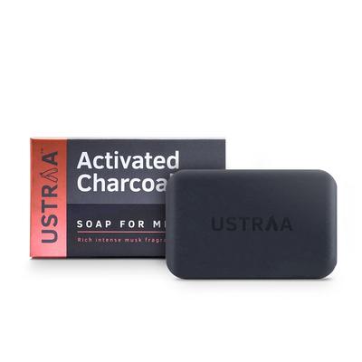 Ustraa Men's Deo Soap with Sea Minerals, Activated Charcoal and Neem & Green Clay (Pack of 6 x 100 gm) - Soaps