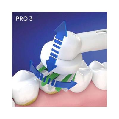 Oral B Pro 3 Electric Toothbrush, 3 modes with Triple pressure control, replaceable brush head included 268 gm - Toothbrushes