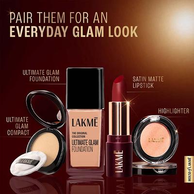 Lakme Ultimat Glam Satin Matte Lipstick -Purpsprk-UW1 4.3 g - Lipsticks