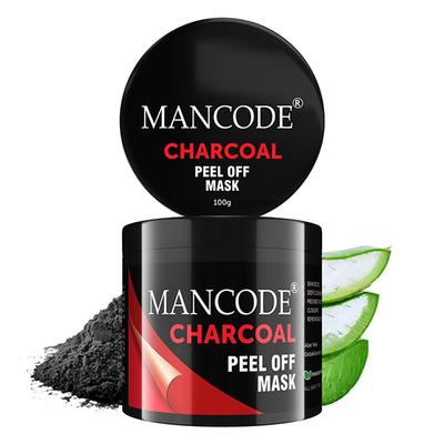 Mancode Charcoal Peel off Mask 100 gm - Masks & Peels