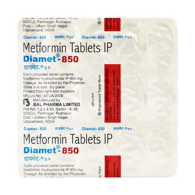 Diamet 850mg Tablet 15'S - Diabetes-Ant