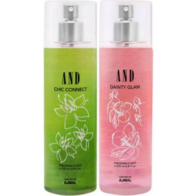 AND Chic Connect & Dainty Glam Pack Of 2 Body Mist For Female Crafted By Ajmal 400 ml - Women Perfumes (Edt/Edp)