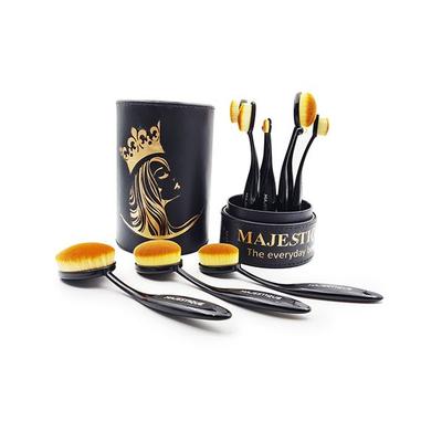 Majestique Premium Case Soft Makeup Brush Set Oval 155gm 10's - Face Brush