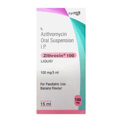 ZITHROCIN 100 BANANA FLAVOUR Liquid 15ml - Bacterial Infections-Mac