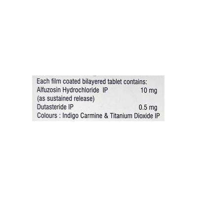 ALFUSTAT D Tablet 10's - Bladder And Prostate Disorders-Dru