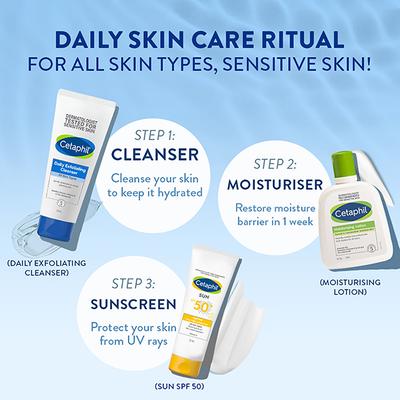 Cetaphil Daily Exfoliating Cleanser For All Skin Types 178 ml - Face Wash & Cleansers