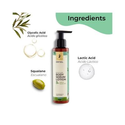 Pilgrim Squalane 5% Lactic &glycolic Acid Body Serum Lotion for Exfoliation & Hydration 150 ml - Lotions & Creams