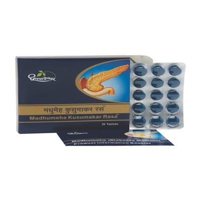 Dhootapapeshwar Madhumeha Kusumakar Rasa Tablet 30's - Diabetes Care (Ayush)