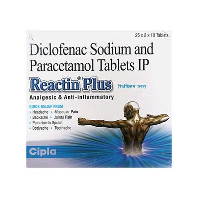 REACTIN PLUS (W) Tablet 10's - Pain relief-Nsa