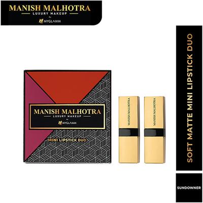 Myglamm Manish Malhotra Sundowner Soft Matte Mini Lipstick Set 2 gm - Lipsticks