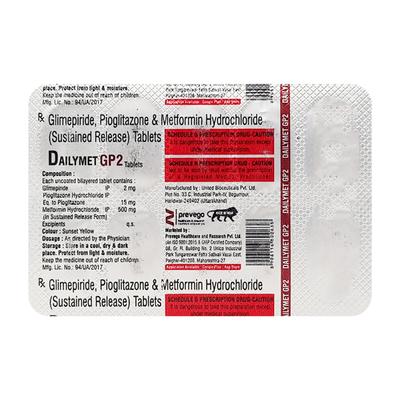 DAILYMET GP 2 Tablet 10's - Diabetes-Ant