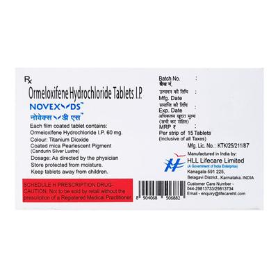 Novex DS 60mg Tablet 15'S - Contraception-Ora