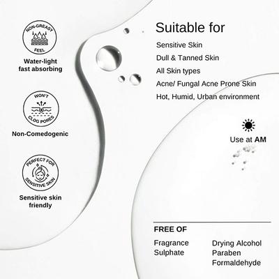 The Formularx Hydrashield Vitamin C + Peptide Sunscreen SPF 50 PA++ for Oily, Sensitive Skin 50 gm - Face Sunscreen
