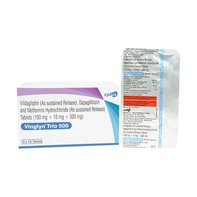 VINGLYN TRIO 500 Tablet 10's - Diabetes-Ant