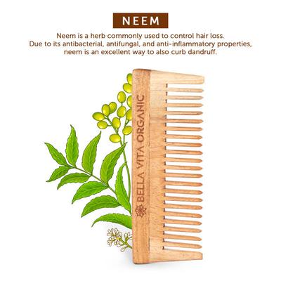 Bella Vita Organic Wide Tooth Wooden Comb 40 gm - Hair Combs