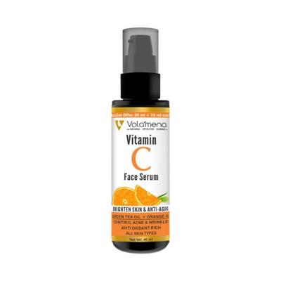 Volamena Vitamin C Face Serum Brighten Skin & Anti Aging Green Tea Oil+ Orange Oil 40ml - Face Serum