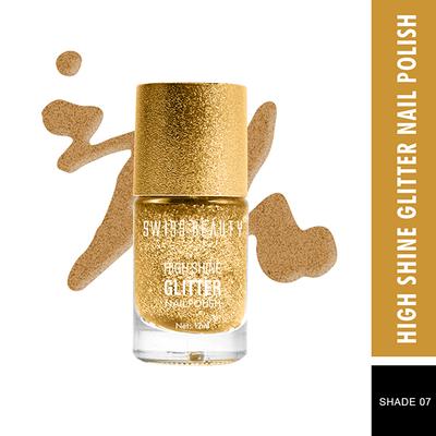 Swiss Beauty High Shine Glitter Nail Polish - (Shade-07) 12 ml - Highlighters & Illuminators