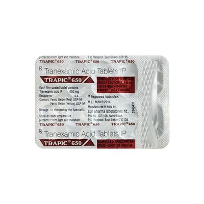 Trapic 650mg Tablet 10'S - Bleeding Disorders-Hae