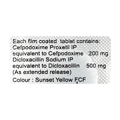 Zedocef Dxl 200mg Tablet 10'S - Bacterial Infections-Cep