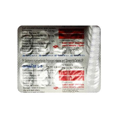 Gride M 0.5mg Tablet 10'S - Diabetes-Ant