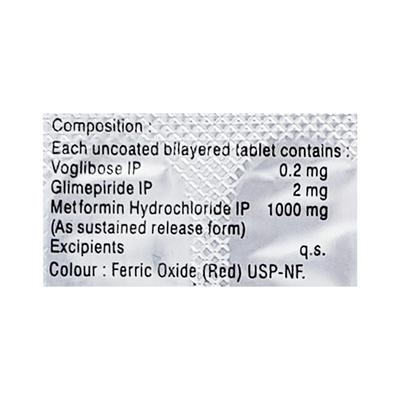 VOGLISTAR GM 2 FORTE Tablet 15's - Diabetes-Ant