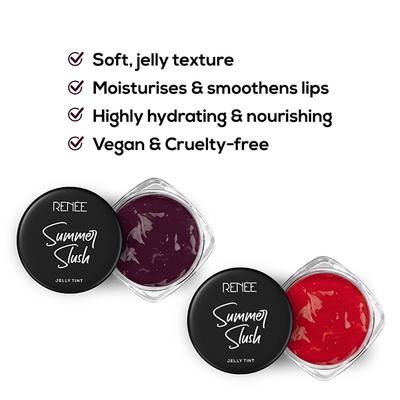 Renee Summer Slush Jelly Tint Divine Watermelon Tempting Grape Combo Of 2 13gm Each 2's - Lip Stains & Tints