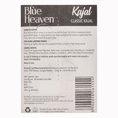 Blue Heaven Classic Kajal 2 gm - Kajal & Kohls