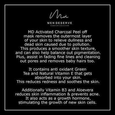 Men Deserve Activated Charcoal Peel Off Mask 115 ml - Masks & Peels