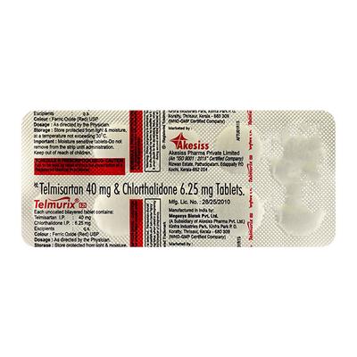 Telmurix 40/6.25mg Tablet 10'S - Hypertension-Ang