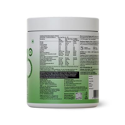 Wellbeing Nutrition Vegan Pro Collagen, Clinically Proven Plant Based Collagen Peptides Gotu Kola, Ginseng, Vitamin C and E - Lemon Lime Flavour 200 g - Multi-Vitamins