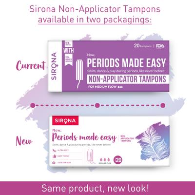 Sirona FDA Approved Premium Digital Tampon - Medium Flow (Pack of 2 x 20's) - Tampons