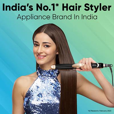 Vega Ultra Shine Hair Straightener with Wide Ceramic Coated Plates(VHSCC-25) 1's - Multi-Stylers