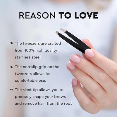 GUBB Slant Tip Tweezer - Black 40 gm - Tweezers