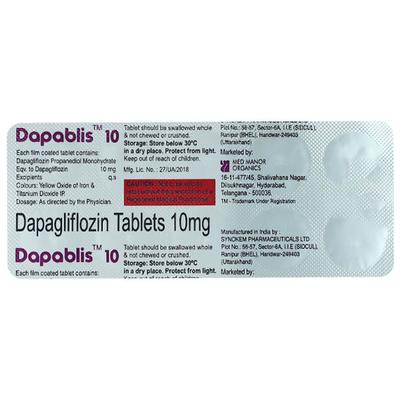 DAPABLIS 10 Tablet 10's - Diabetes-Ant
