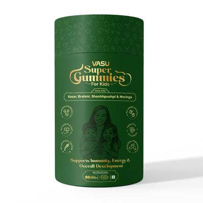 Vasu Super Gummies For Kids Natural Strawberry Flavour 60's - Speciality Medicines