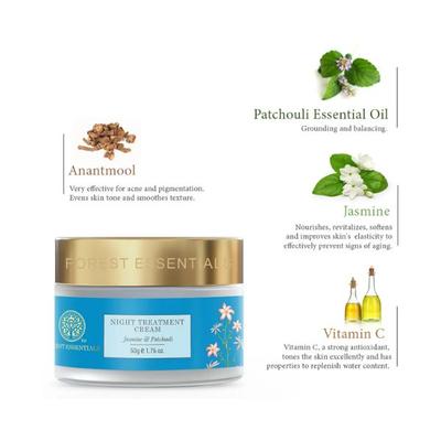 Forest Essentials Night Treatment Cream Jasmine & Patchoulinight Cream 50 gm - Face Moisturizers