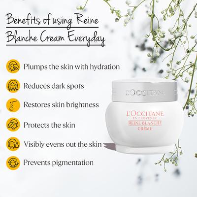 L'Occitane Reine Blanche Brightening Cream 50 ml - Lotions & Creams