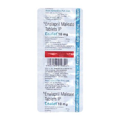 ENALET 10mg Tablet 10's - Hypertension-ACE