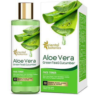 Oriental Botanics Aloe Vera, Green Tea & Cucumber Face Toner 150 ml - Face Creams
