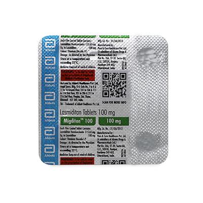 MIGDITAN 100 Tablet 4's - Migraine